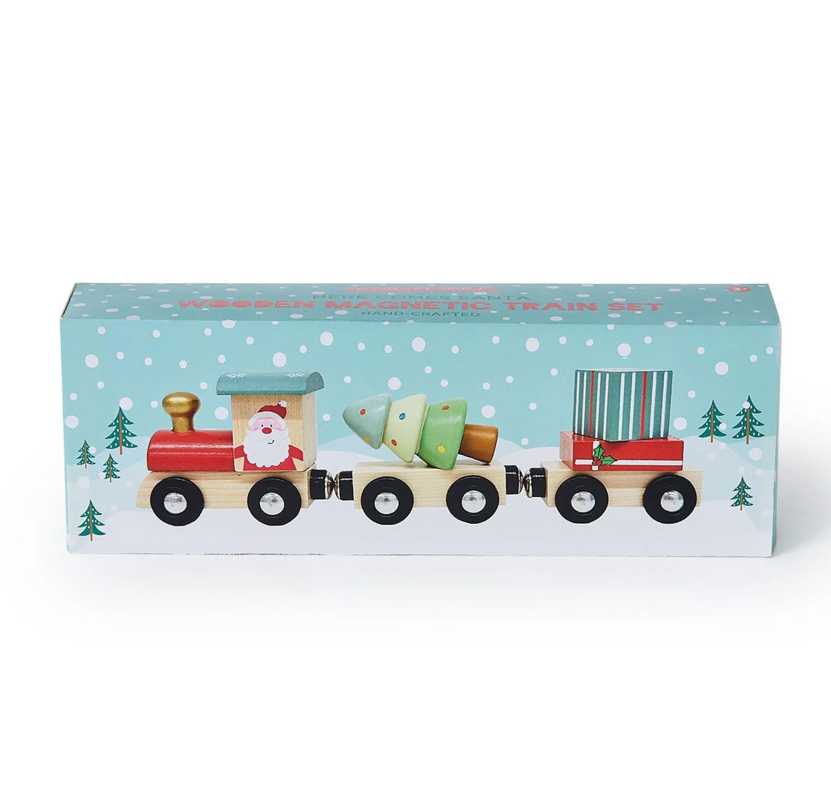 Hand Crafted Wooden Magnetic Train Set