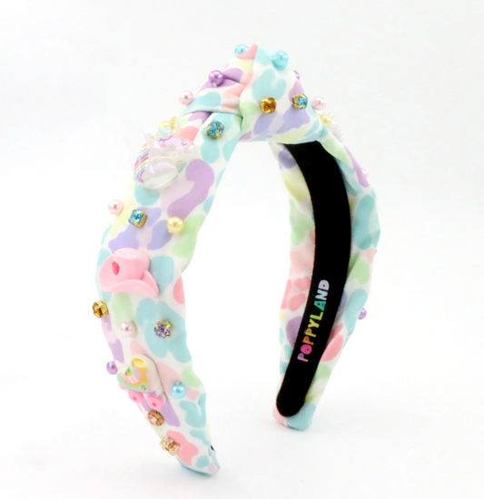 Frosted Leopard Girly Pop Headband