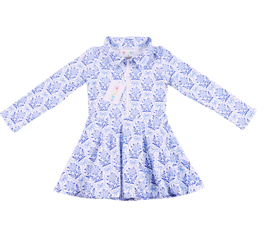 Blueberry Bow Grace Dress