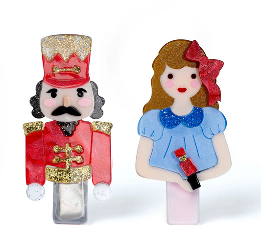 Nutcracker Girl Blue Hair Clips