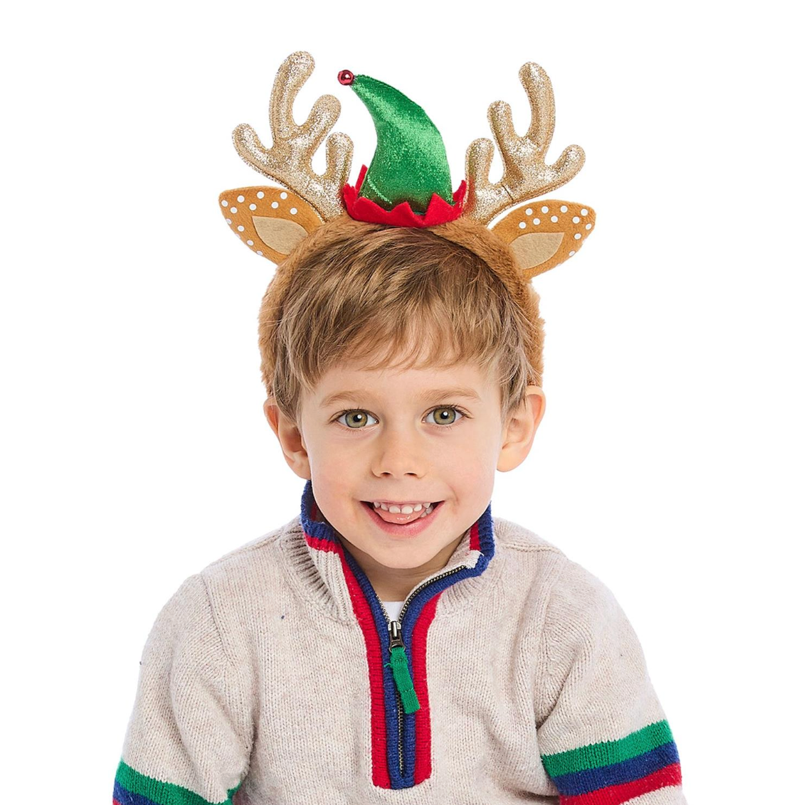 Reindeer Sparkle Hand Crafted Faux Fur Headband