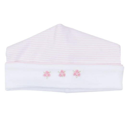 Anna Embroidered Hat- Pink