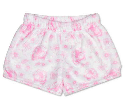 Pretty Pink Toile Plush Shorts