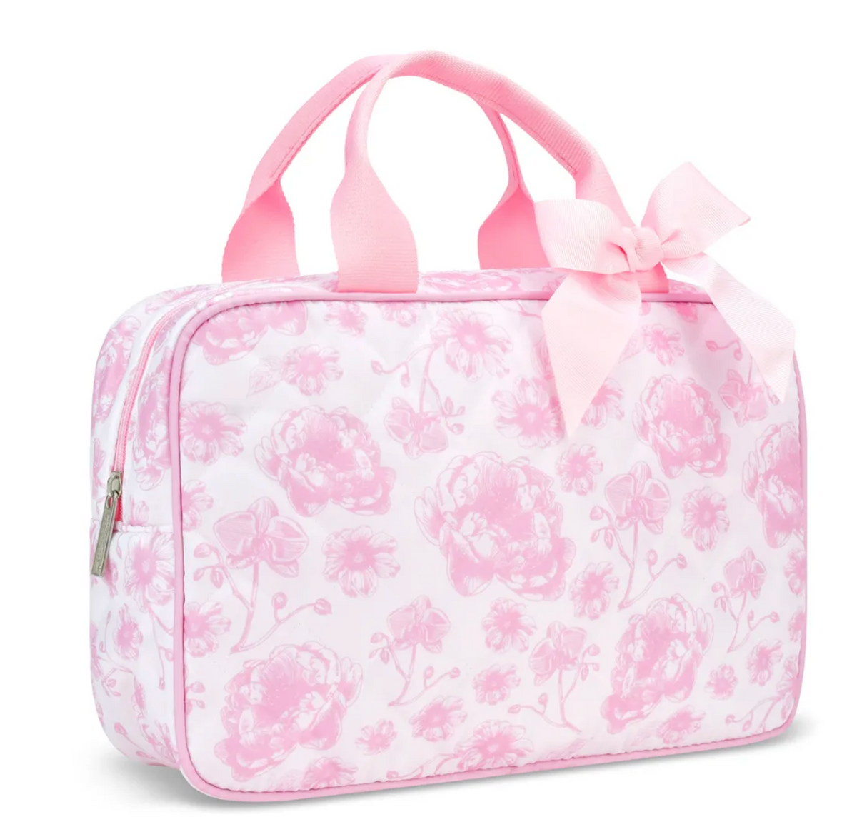 Pretty Pink Toile Cosmetic Bag