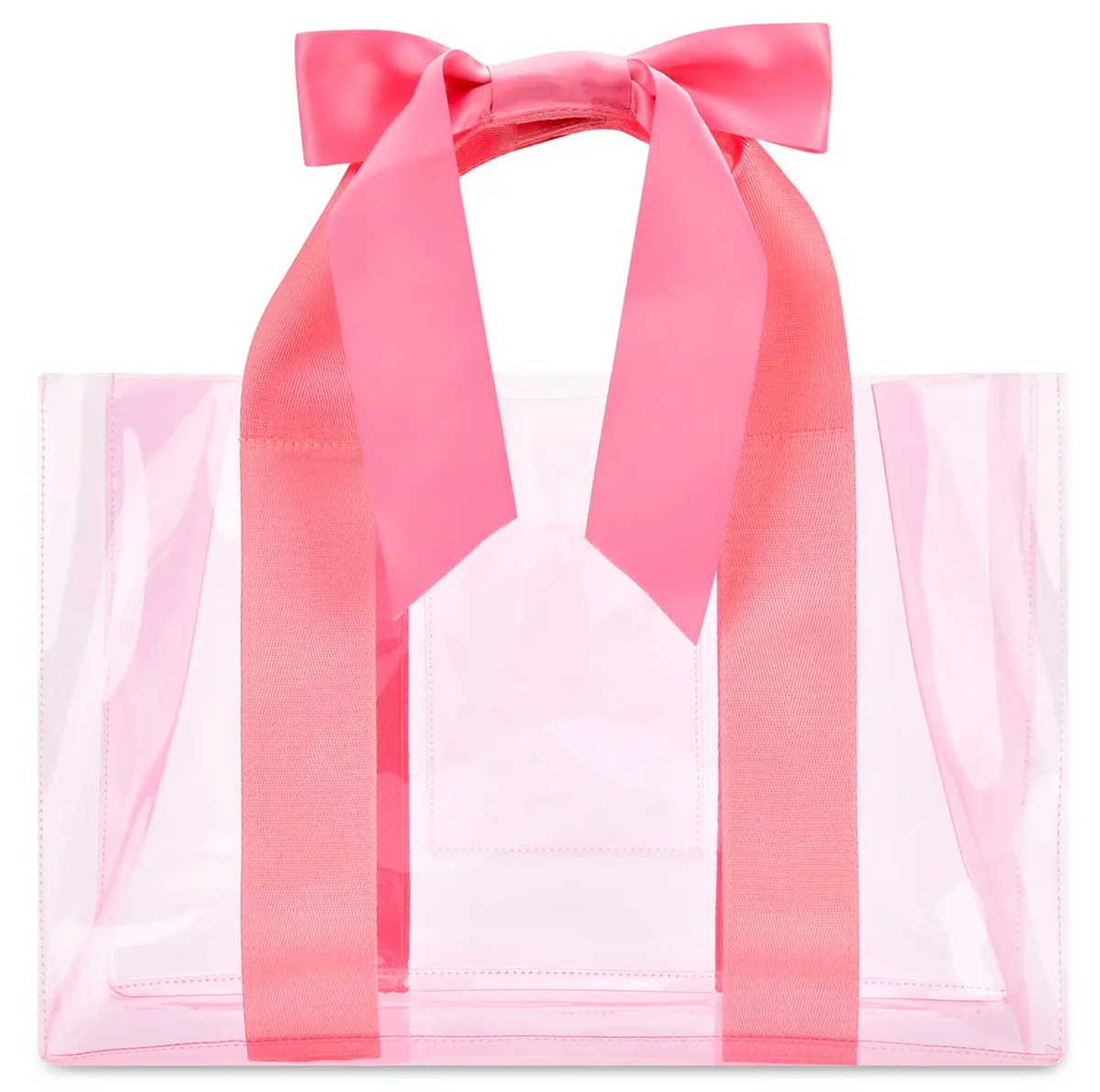 Pink Bow Clear Tote Bag