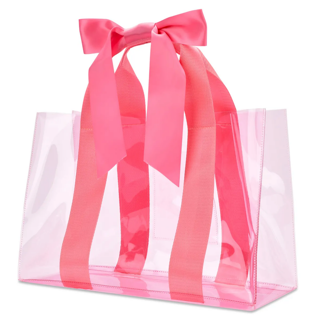 Pink Bow Clear Tote Bag