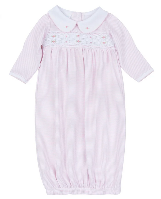 Anna Smocked Gown- Pink