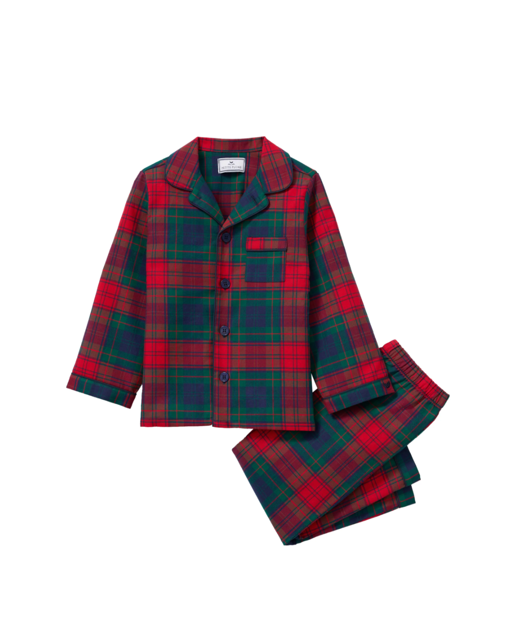Kid's Brushed Twill Pajama Set in St. James Tartan