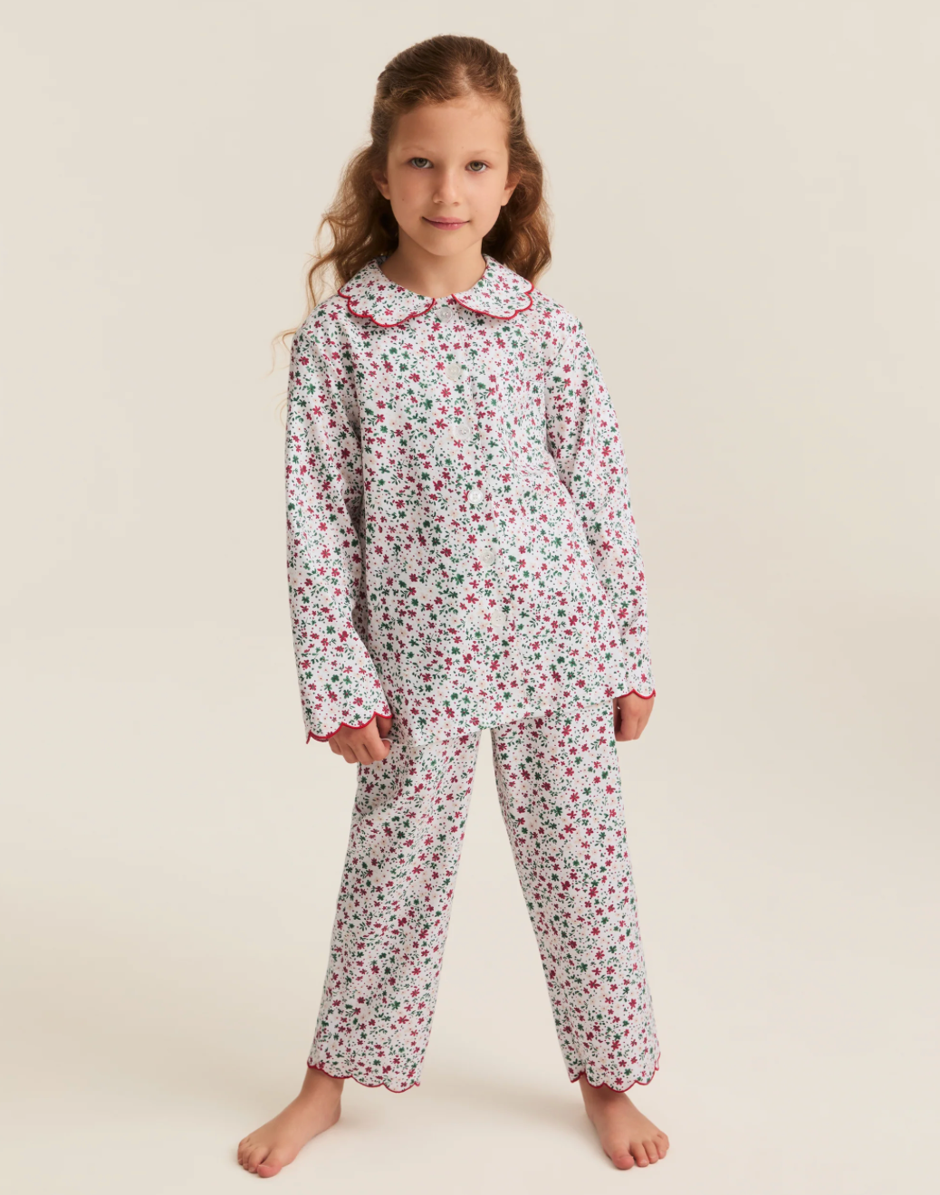 Kid's Twill Colette Pajama Set in Winter Garden