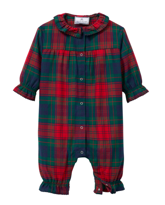 Baby's Brushed Twill Madeline Romper in St. James Tartan