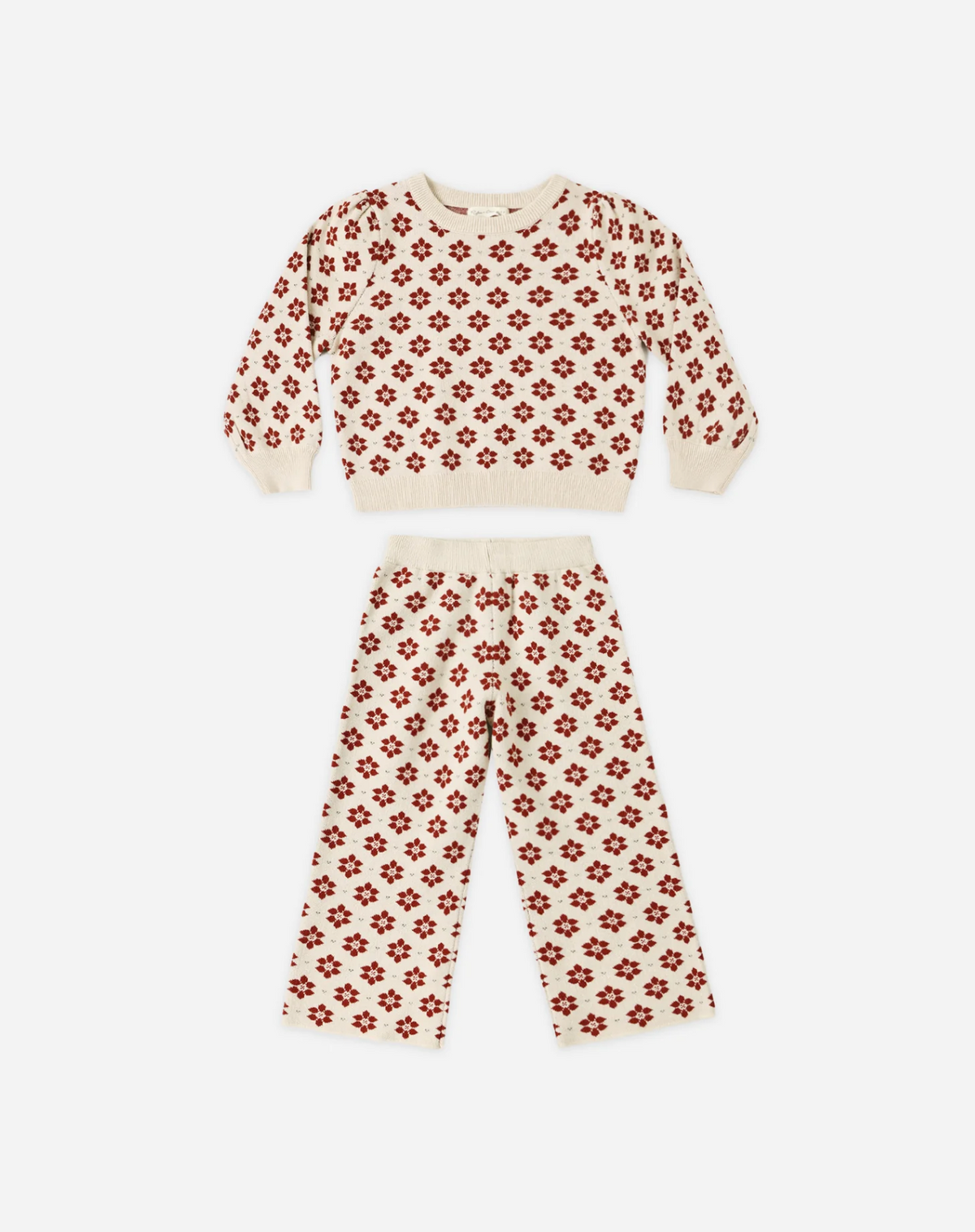Jacquard Knit Set Poinsettia