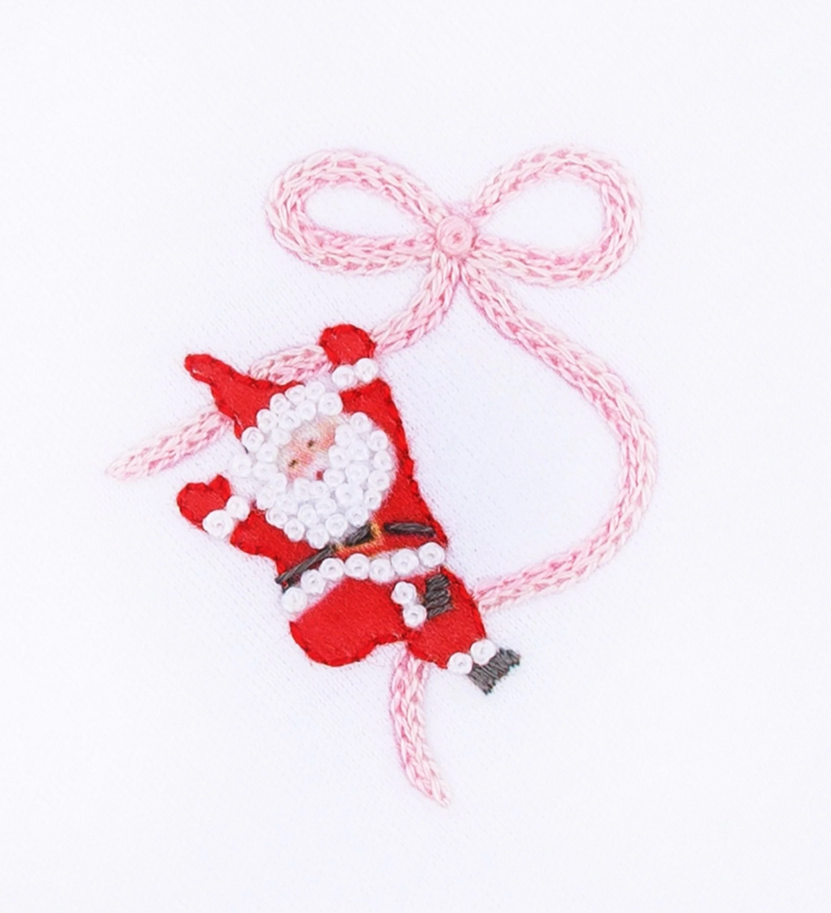 Jolly Ribbons Embroidered Receiving Blanket
