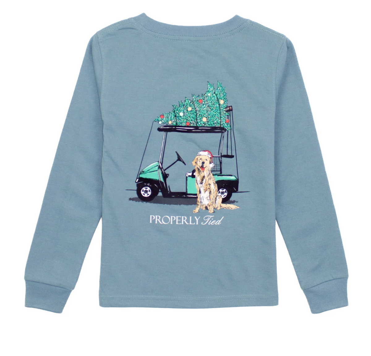 Santa's Caddy LS Steel Blue Shirt