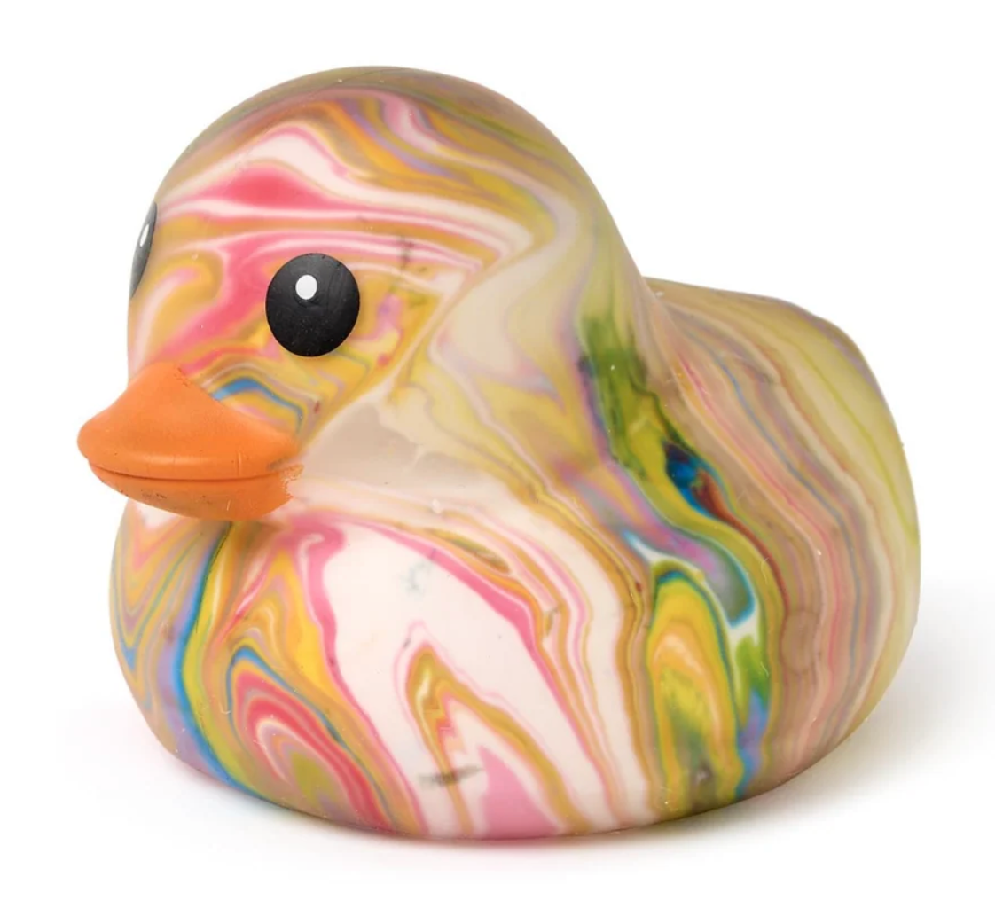 Jumbo Squishy Rainbow Marbled Duck