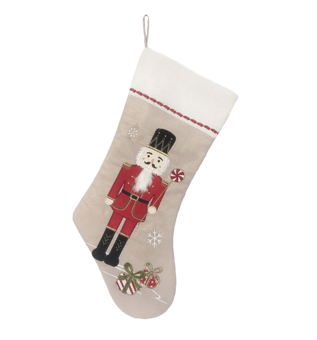 Nutcracker Christmas Stocking Red