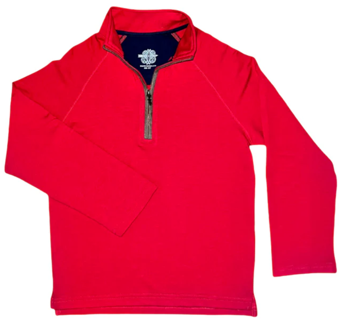 Habersham Half Zip Rutledge Red/Brown