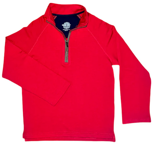 Habersham Half Zip Rutledge Red/Brown