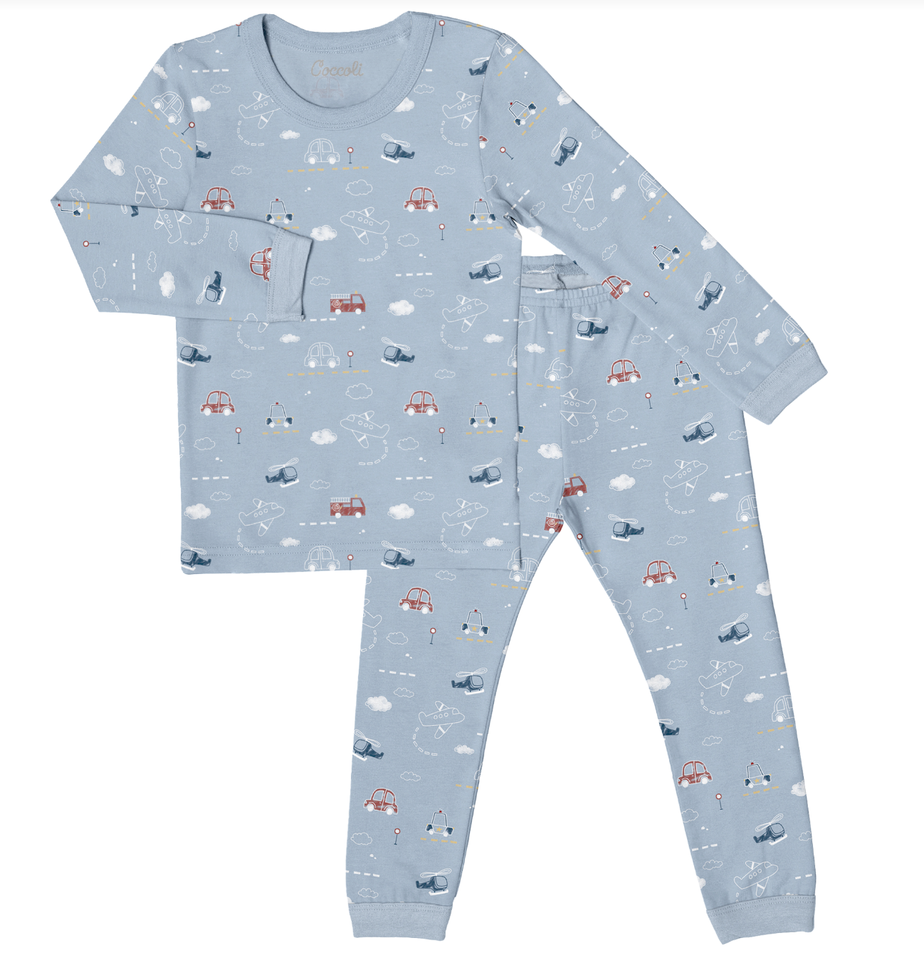 Vehicles On Blue LS Modal Pajama