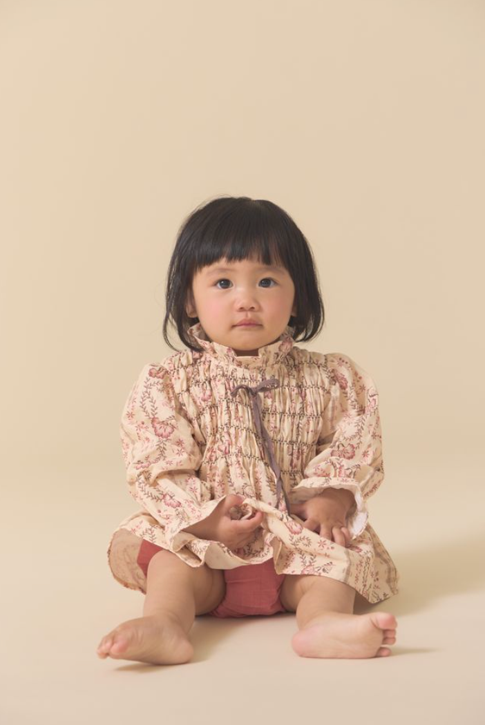 Little Parvati Set with Bloomers in Fall Vine Print