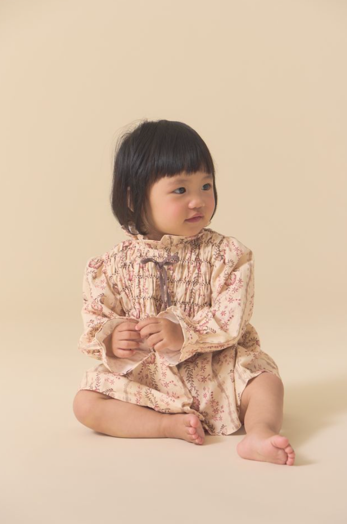 Little Parvati Set with Bloomers in Fall Vine Print