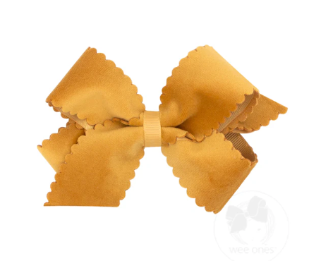 Medium Scalloped Edge Velvet Bow