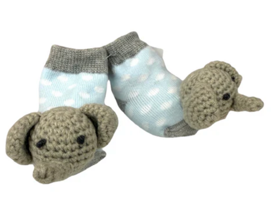 Crochet Rattle Toe Socks
