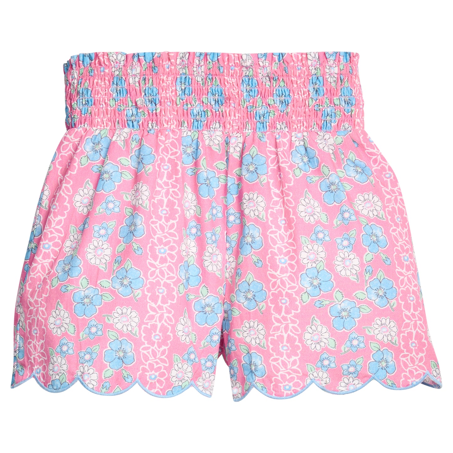 Spring Marguerite Floral Shirred Shorts