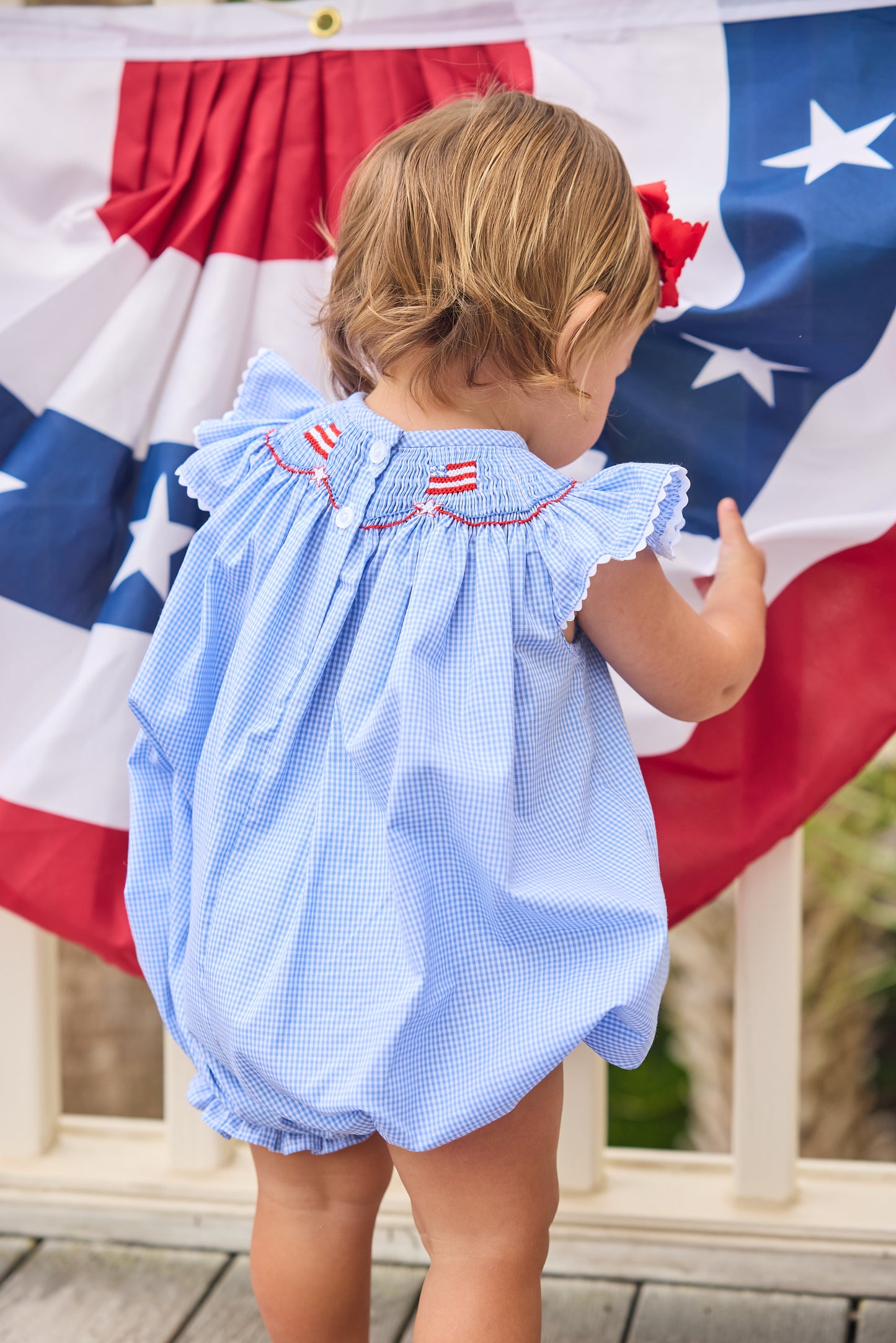 Flags Smocked Bishop Bubble
