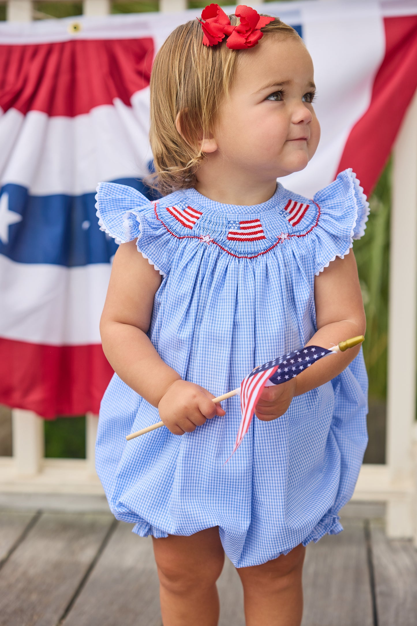 Flags Smocked Bishop Bubble