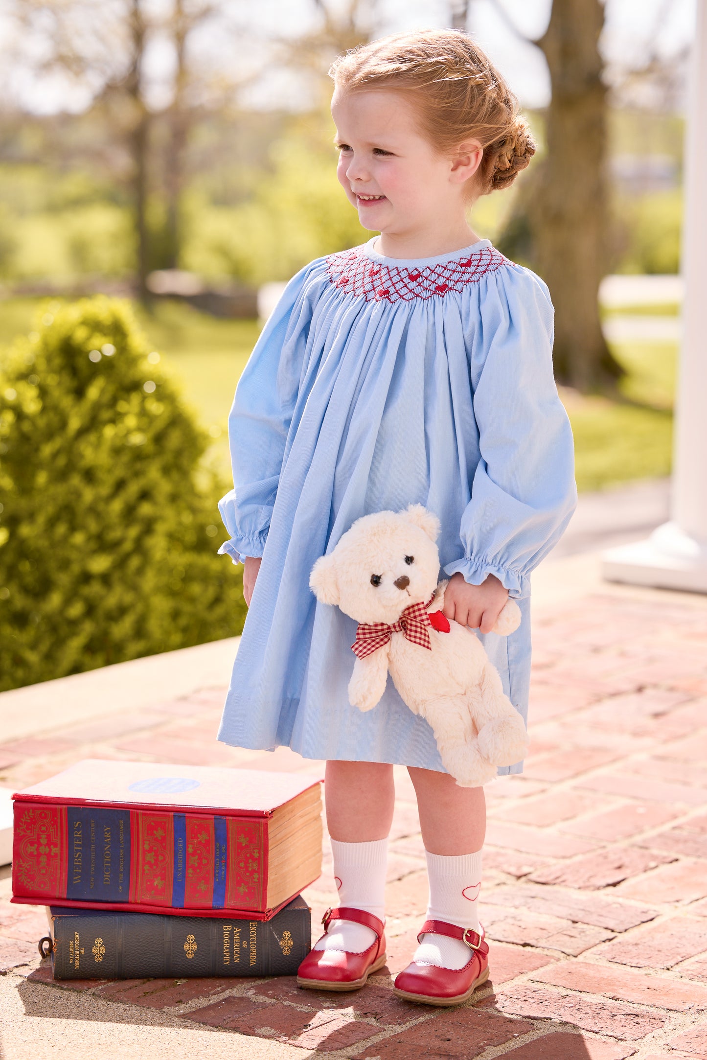 Hearts Smocked Bishop Dress