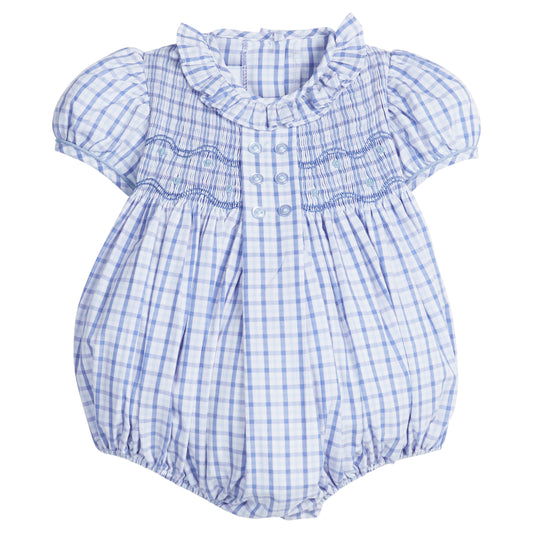 Smocked Bridget Bubble Woodberry Plaid