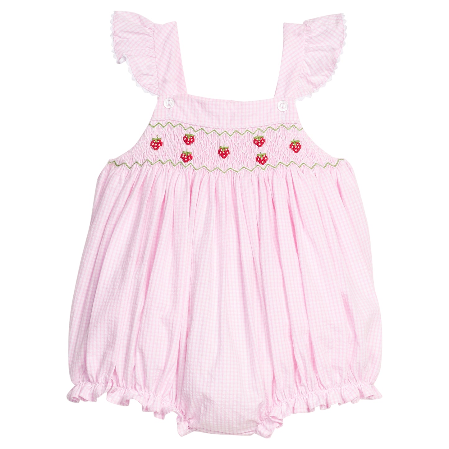 Strawberries Smocked Lizzie D Bubble