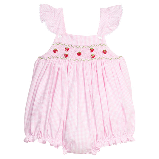 Strawberries Smocked Lizzie D Bubble