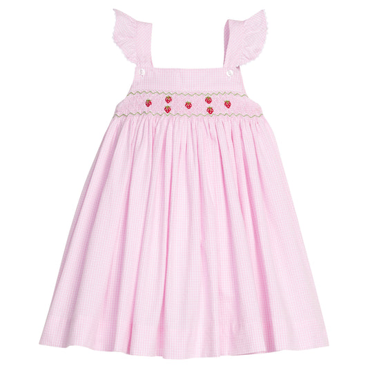 Strawberries Smocked Lizzie D Dress