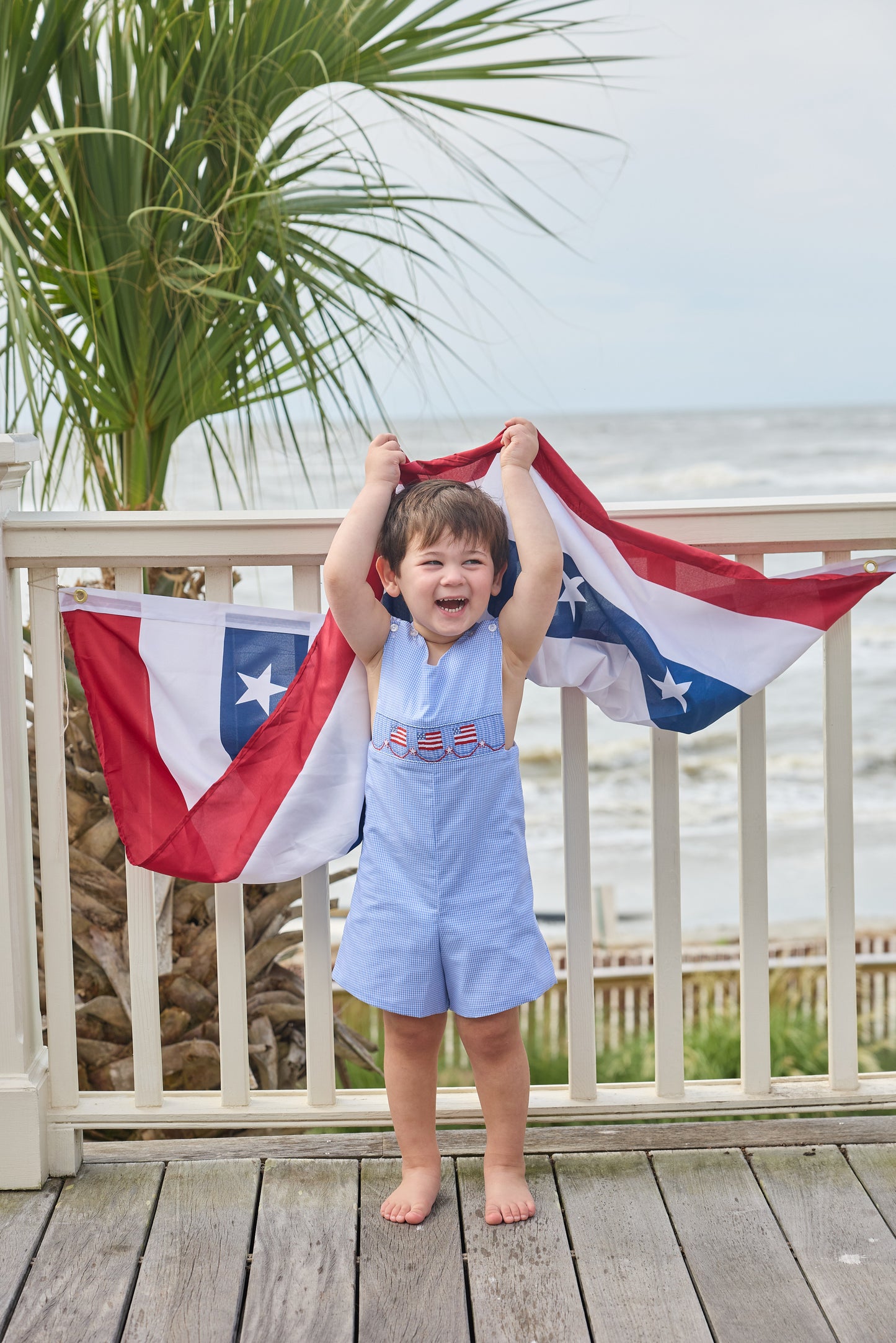 Flags Smocked Shortall