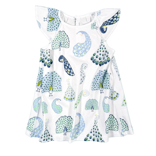 Peacock Ruffle Dress