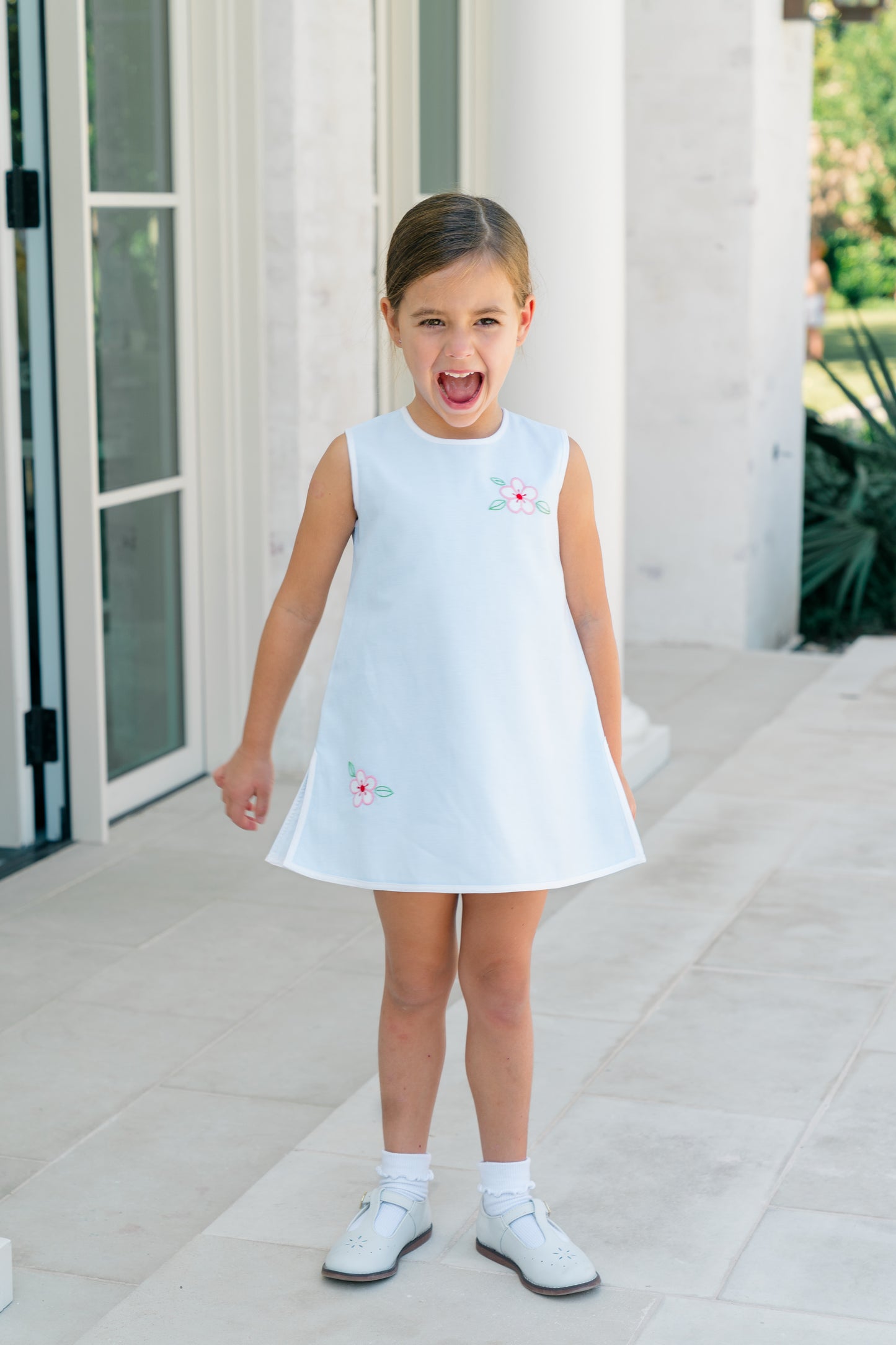 Sybil Blue Sleeveless Dress