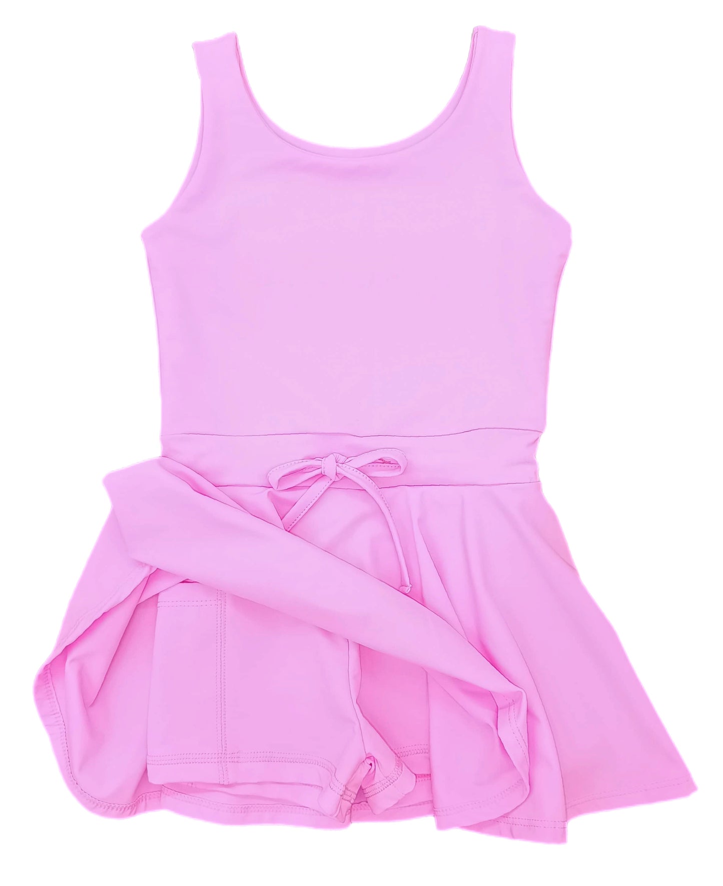 Pink Tennis Dress with Tie