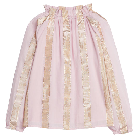 Tory Top Pink Metallic Stripe