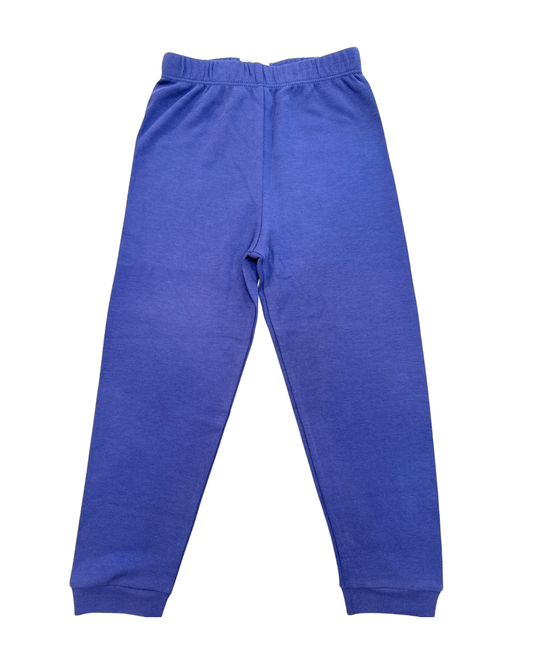 Solid Jogger Pants w/ Cuffs- Navy Blue