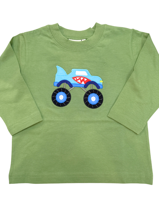 Shark Monster Truck LS T-Shirt