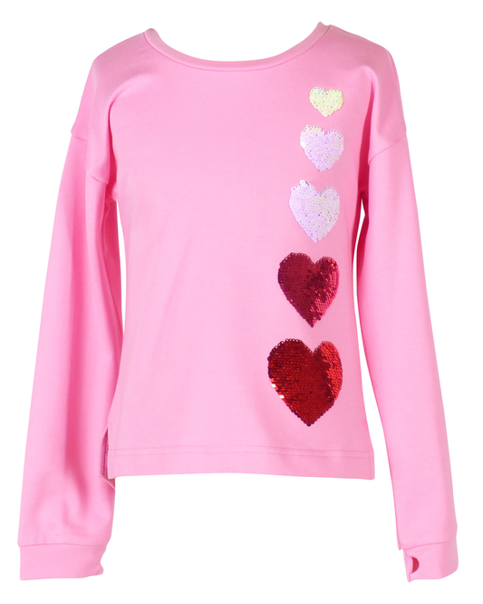 Tabby Top Pink with Ombre Hearts Legging Set