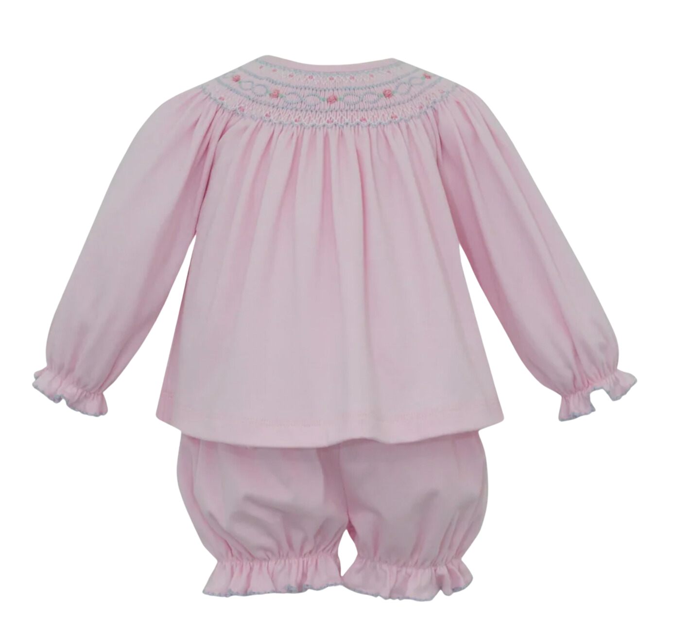 Emma Knit Bishop Bloomer Set- Pink