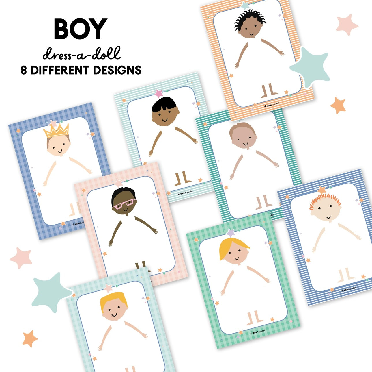 Dress-a-Doll Pretend Play Notepad (Blue)