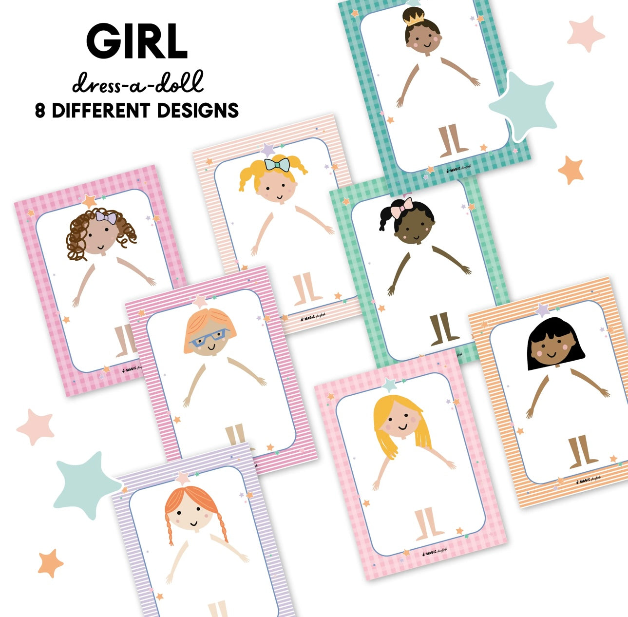 Dress-a-Doll Pretend Play Notepad (Pink)
