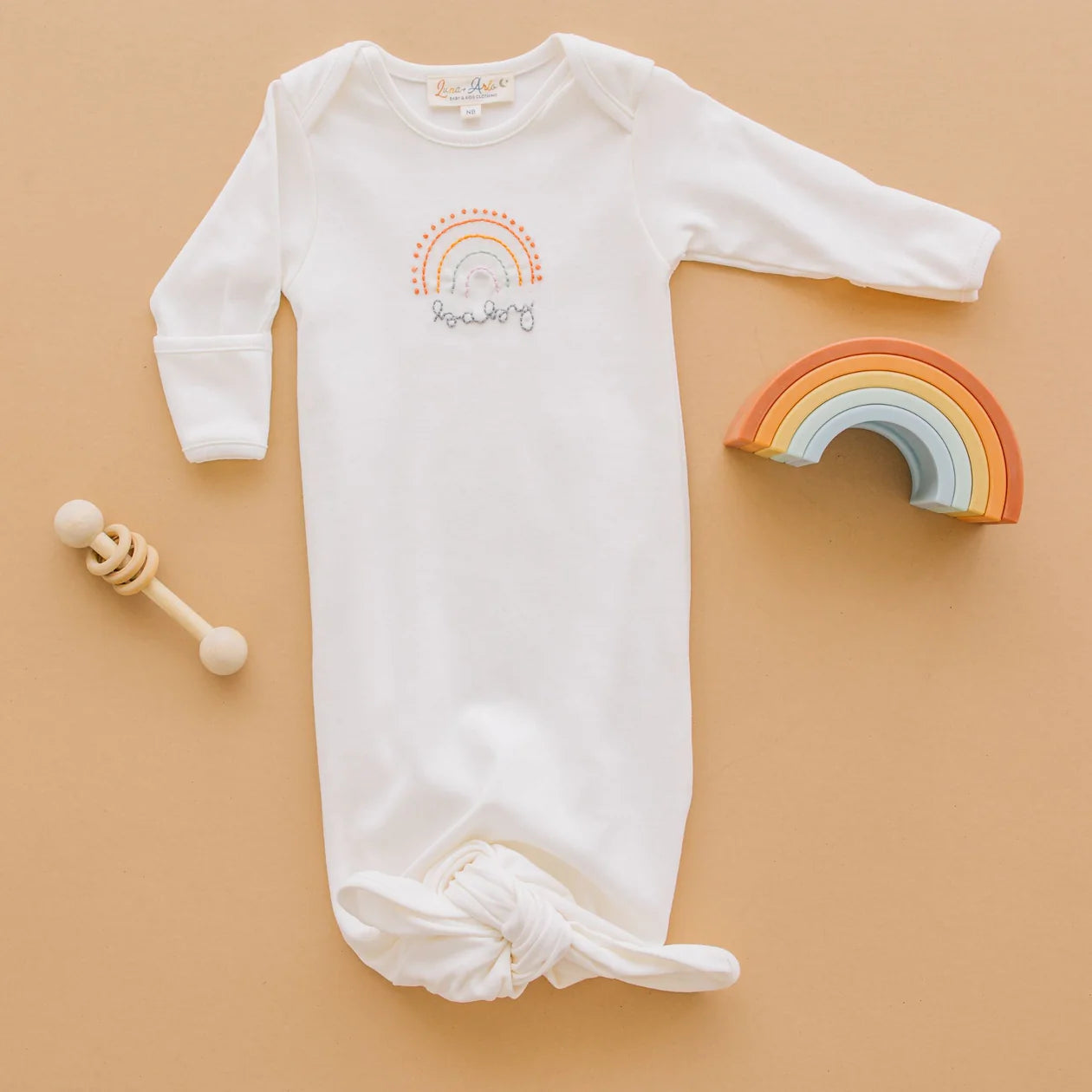 Rainbow Baby Knot Gown IV