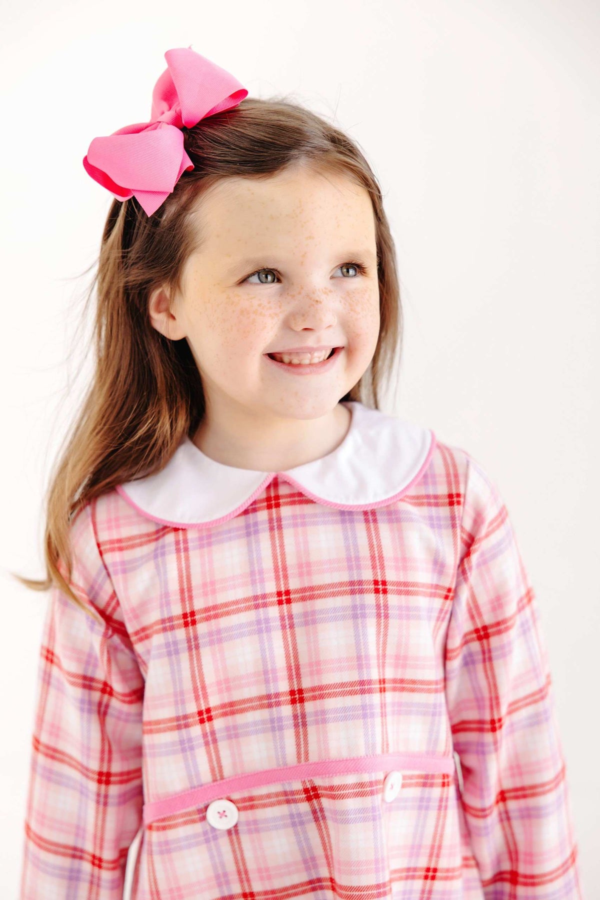 Lindy's Lunch Dress- Broadway Play Plaid/Worth Ave White
