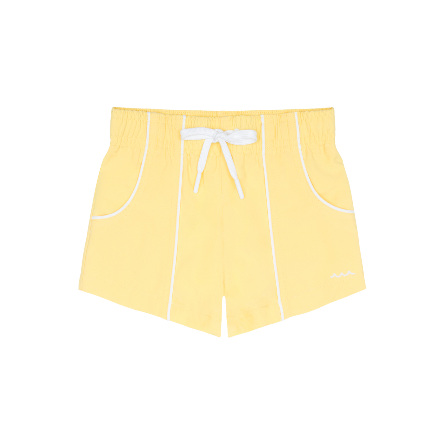 Soleil Yellow Panelled Boardie