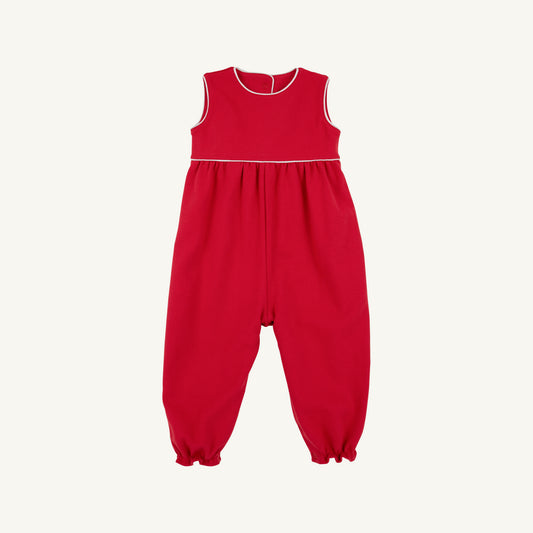 Sleeveless Rebecca Romper - Pima Richmond Red/Fair St Floral