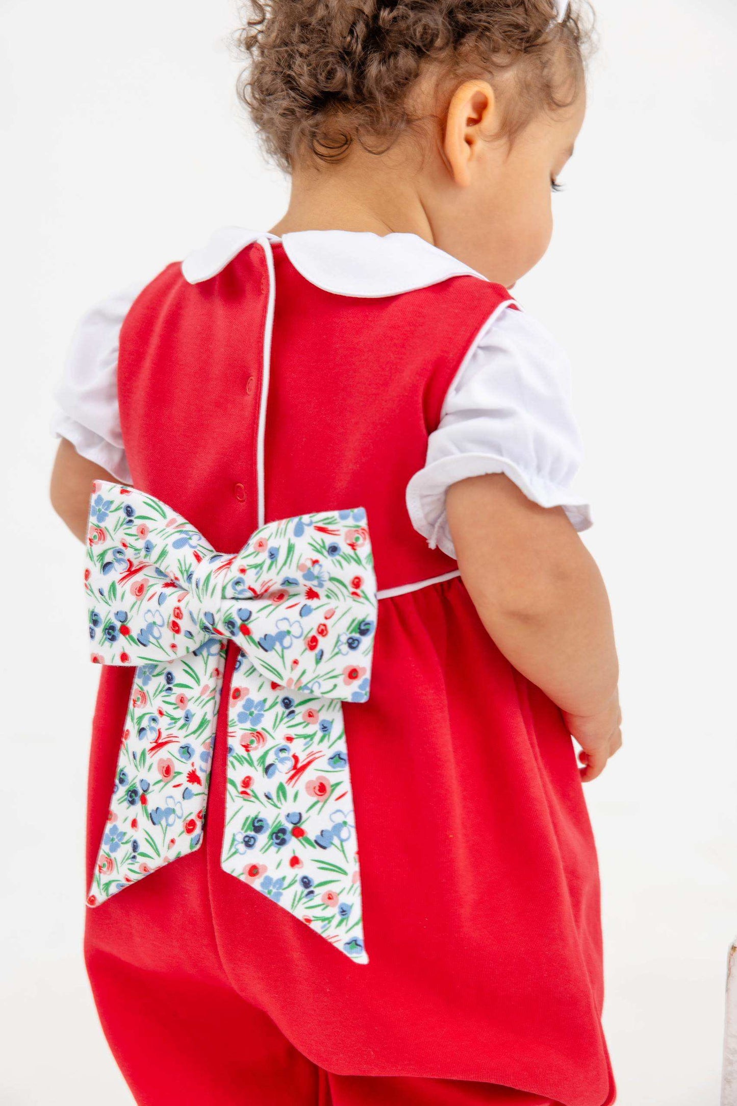 Sleeveless Rebecca Romper - Pima Richmond Red/Fair St Floral